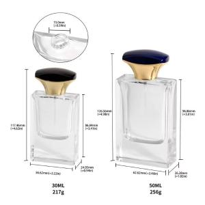 30ml 50ml Square Clear Glass Perfume Bottles