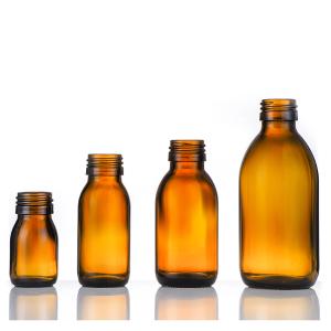125ml Amber Round Empty Medicine Liquid Oral Syrup Glass Bottles