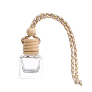 product image 5ml 8ml Empty Square Glass Perfume Bottles with Hanging Rope SK-CADB011
