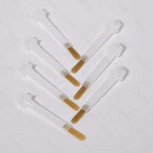 Clear Cylinder 8ml Glass Nail Polish Bottle with Brush Empty Nail Gel Bottles