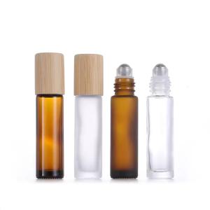 Fragrance Oil Rollon Bottle 5ml 10ml Essential Oil Rollon Bottle With Bamboo Lids