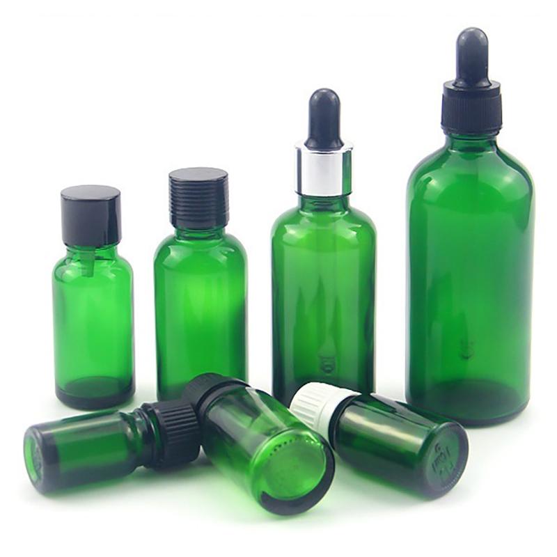 Empty Green Glass Dropper Bottle, Aromatherapy Liquid Glass Bottles