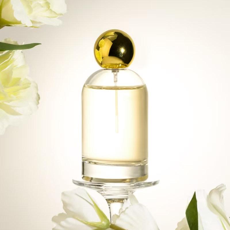 100ml Cylinder Cosmetic Dispenser Glass Perfume Bottles with Ball Cap