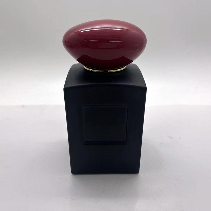 100ml Black Square Glass Perfume Bottle with Crimp Pump
