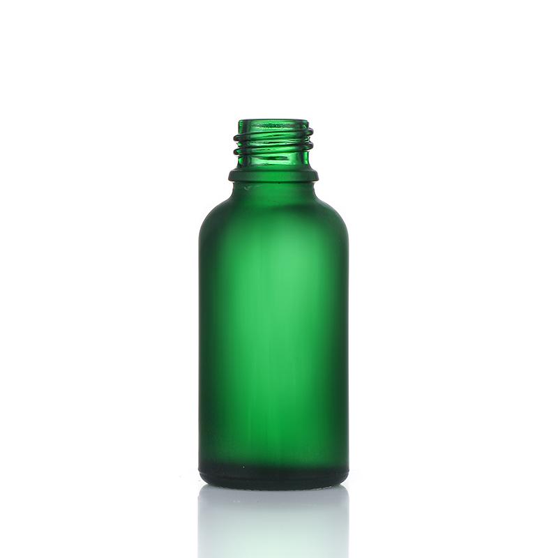 1oz Frosted Green Cosmetic Bottles,Essential Oil Glass Dropper Bottle