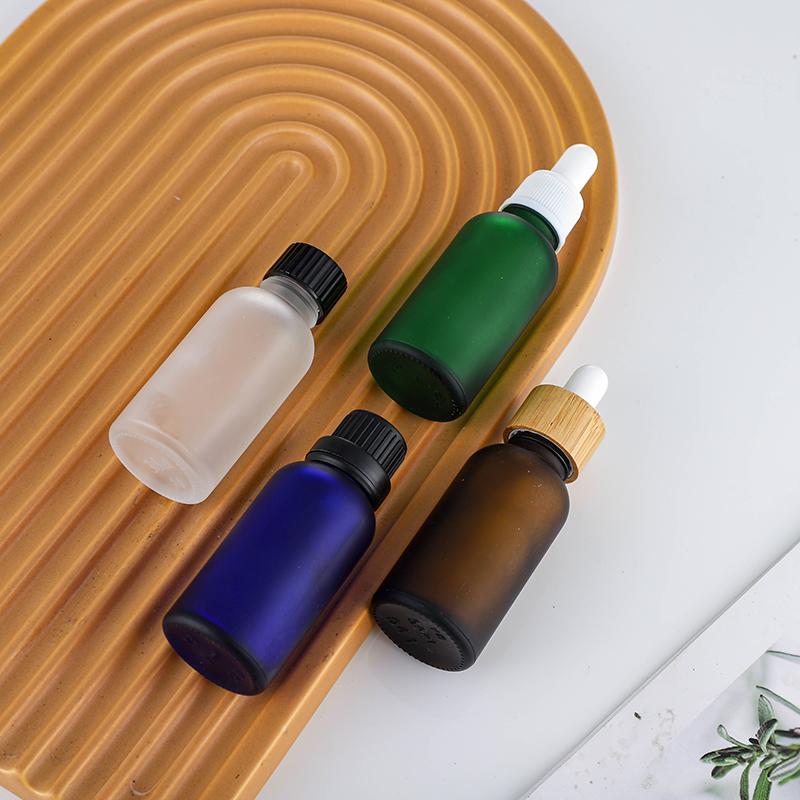 100ml Frosted Clear Empty Cosmetic Glass Essential Oil Bottle