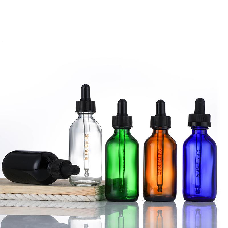 240ml Original Green Boston Cosmetic Glass Dropper Bottles