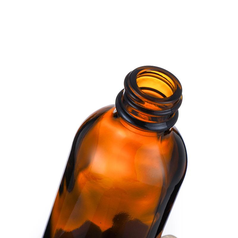 Amber Empty Boston Essential Oil Glass Bottles,Cosmetic Bottle