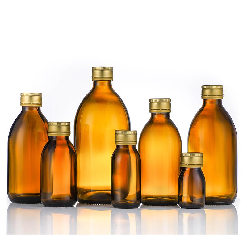 125ml Amber Round Empty Medicine Liquid Oral Syrup Glass Bottles