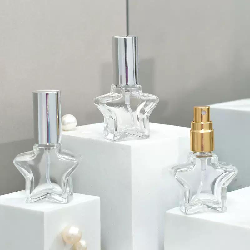 8ml Five-pointed Star Shape clear Roller Glass Sprayer Bottles