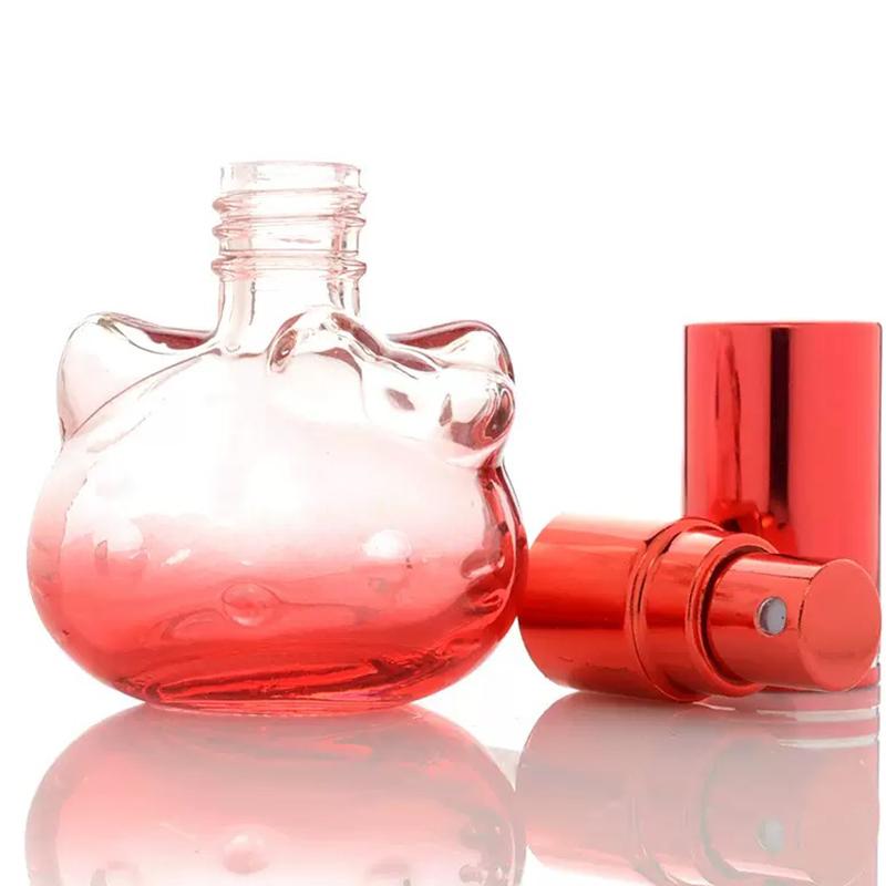 6ml Cat Shaped Perfume Bottle, 10ml Glass Sprayer Bottle with Lid