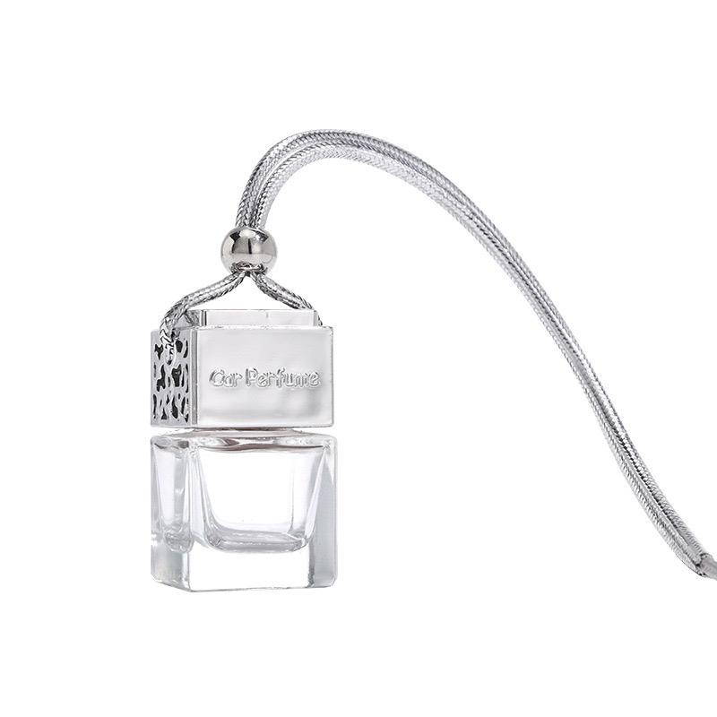 Glass Car Perfume Bottles Pendant, 8ml Perfume Empty Hanging Car Diffuser Bottle