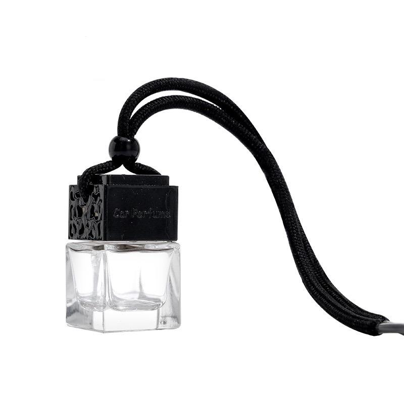 Glass Car Perfume Bottles Pendant, 8ml Perfume Empty Hanging Car Diffuser Bottle