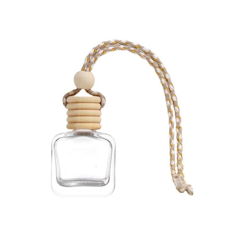 10ml Square Perfume Glass Bottle Empty Hanging Car Diffuser Bottle