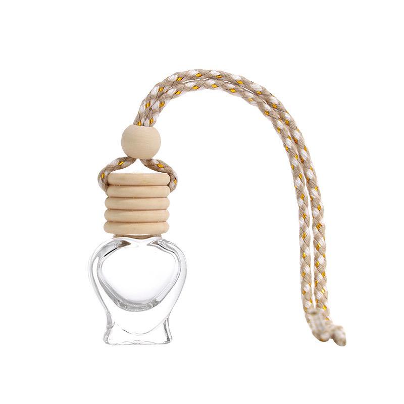 5ml Heart Shaped Glass Perfume Bottles,Car Hanging Glass Bottle