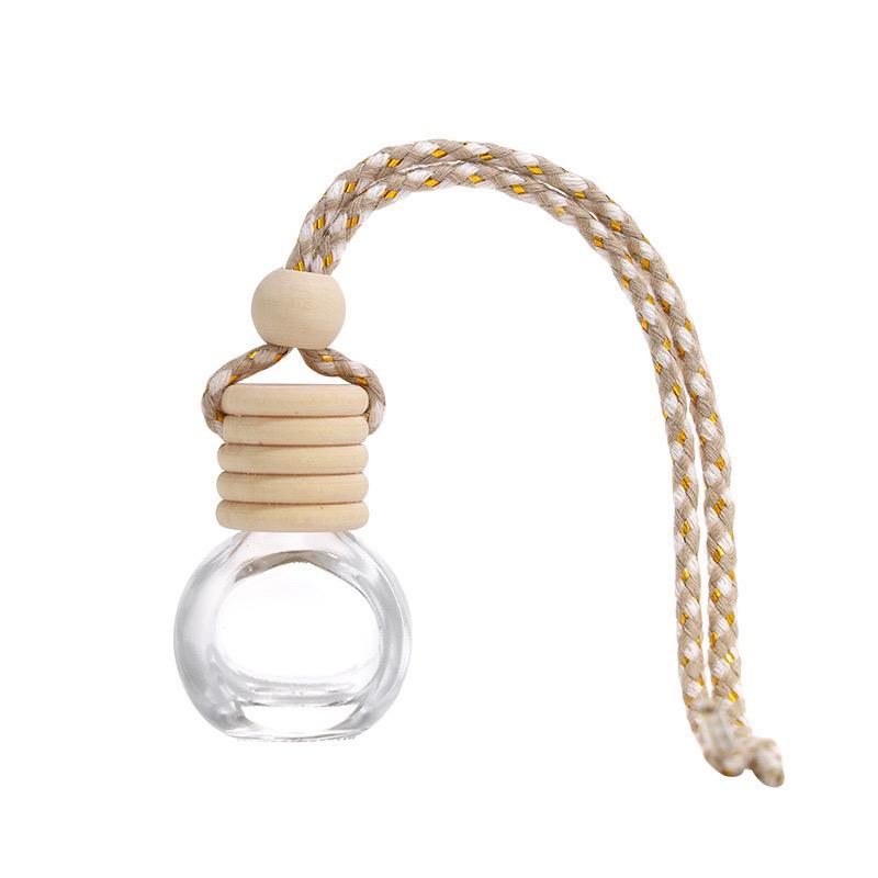 5ml 6ml Rounded Shape Glass Diffuser Bottles with Wooden Lid