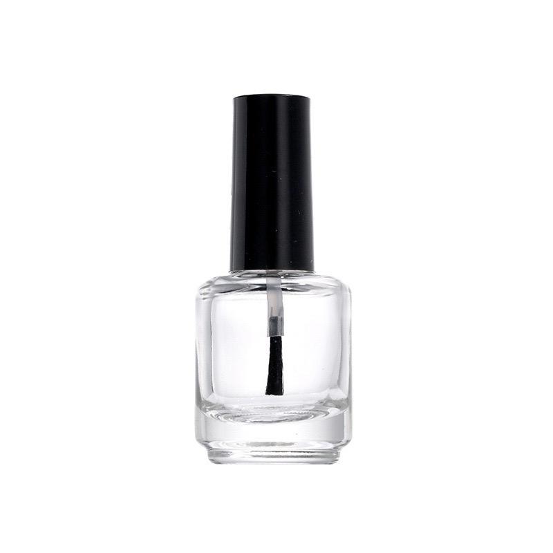 Transparent Empty Nail Polish Bottle Cylinder 15ml Cosmetic Gel Glass Custom Nail Polish UV Bottles 
