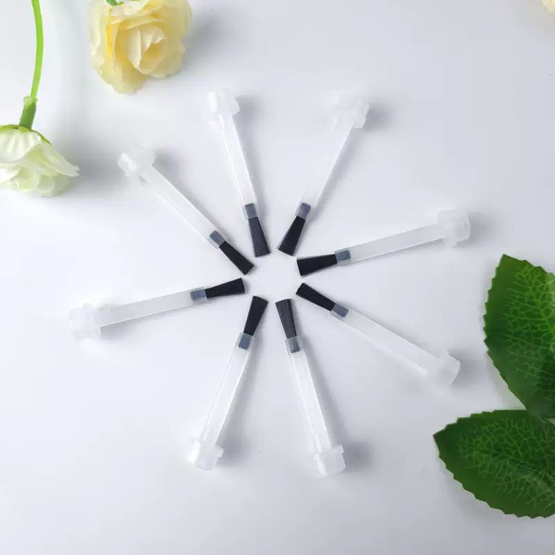 Clear Cylinder 8ml Glass Nail Polish Bottle with Brush Empty Nail Gel Bottles