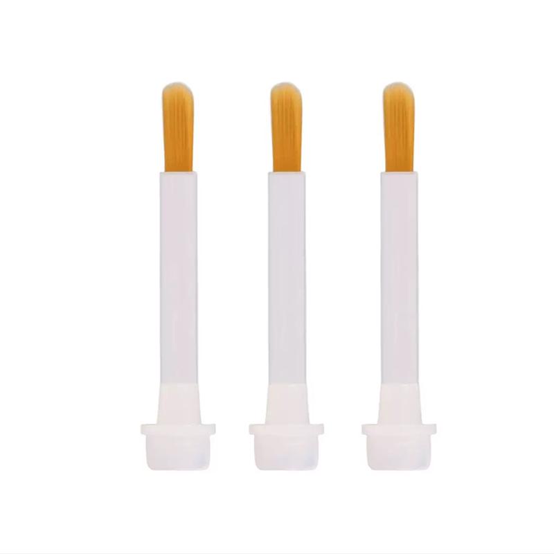 Empty Cylinder 5ml Clear Nail Polish Oil Glass Bottles with Black Screw Brush Lid