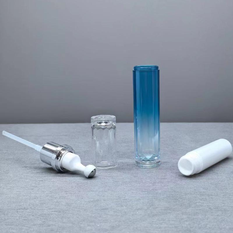 Cosmetic Packing Container 15ml 20ml Plastic Tube Stainless Steel Roll on Ball Massage Airless Bottle
