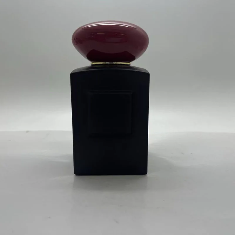 product image 100ml Black Square Glass Perfume Bottle with Crimp Pump SK-PGB100D