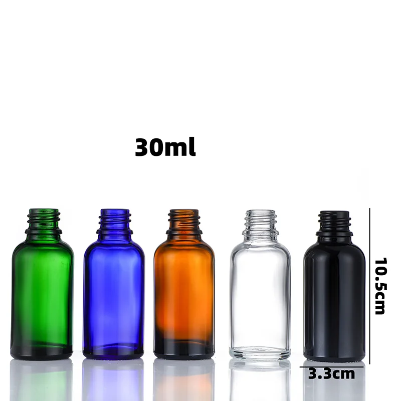 30ml Black Empty Cosmetic Serum Glass Bottle with Cream Pump