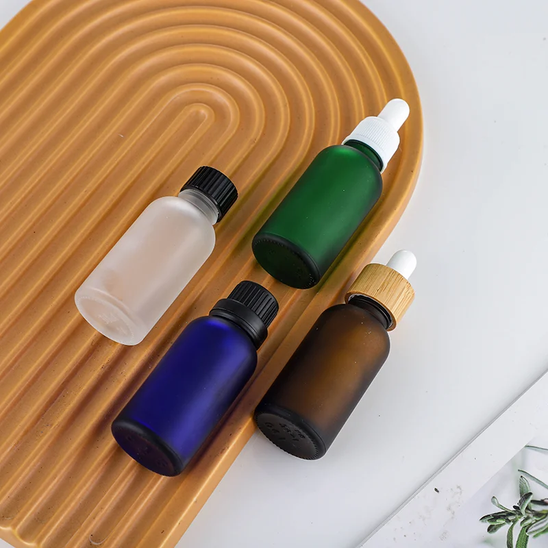 100ml Frosted Clear Empty Cosmetic Glass Essential Oil Bottle