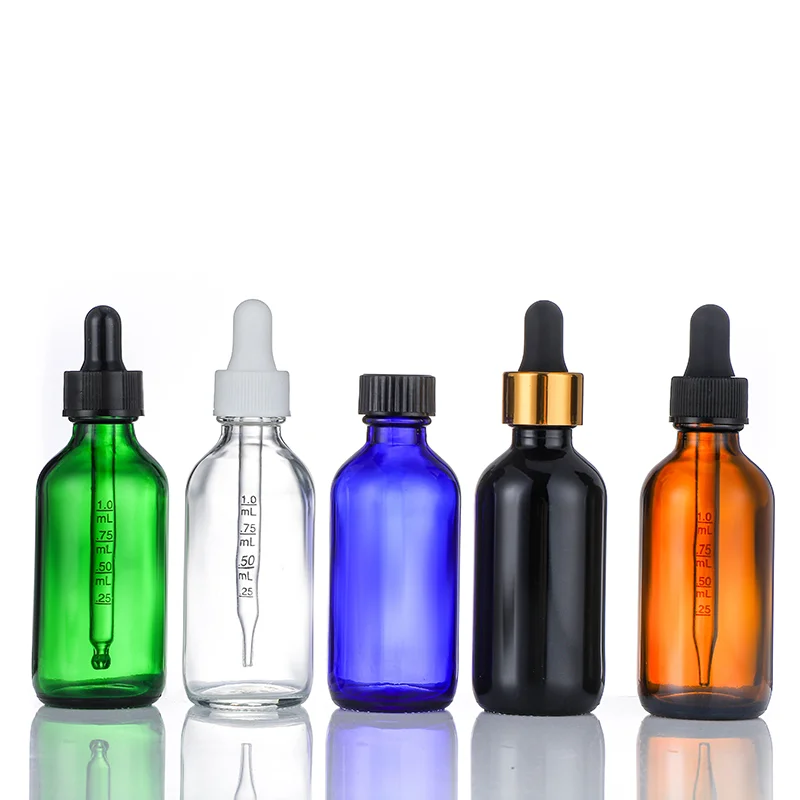 120ml Black Empty Boston Glass Essential Oil Bottles