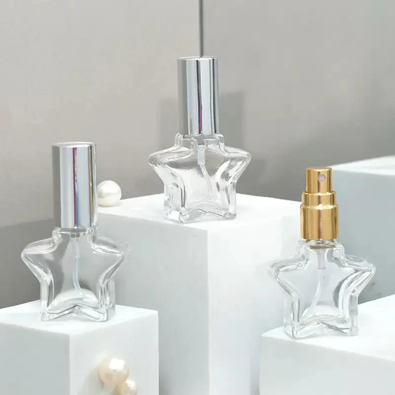 8ml Five-pointed Star Shape clear Roller Glass Sprayer Bottles