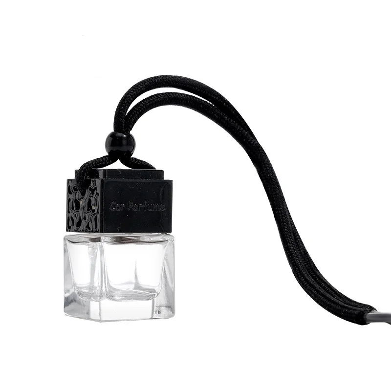 Glass Car Perfume Bottles Pendant, 8ml Perfume Empty Hanging Car Diffuser Bottle