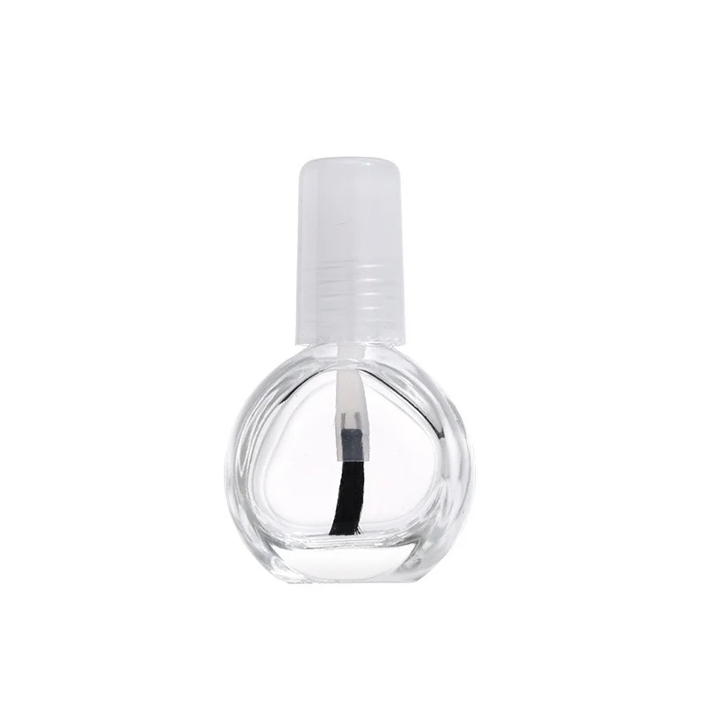 product image Empty 10ML Glass Nail Polish Bottle Round Glass Nail Polish Bottle With Brush SK-NPGB001
