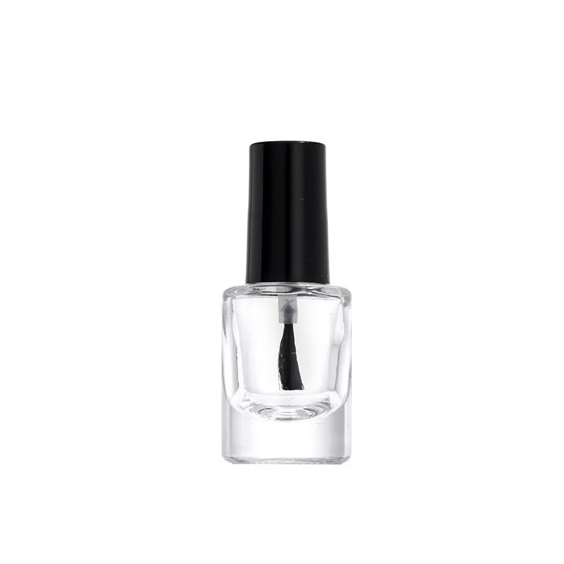 product image 6ml Clear Thick Bottom Glass Nail Polish Bottles Cosmetic Essential Oil Bottles with Brush Lid SK-NPGB006