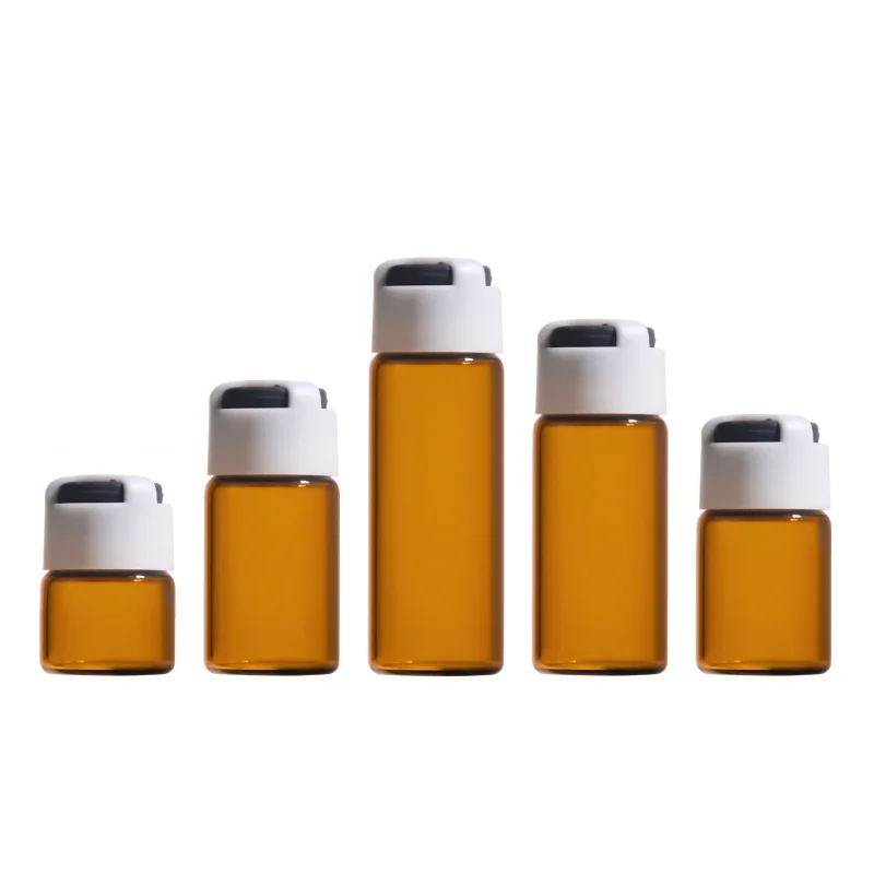product image 3ML Amber Glass Tube Bottle Freeze-Dries Powder Ampoules 5ml 10ml Dry Powder Tube Bottles with Silicone Cork TP-GTB001