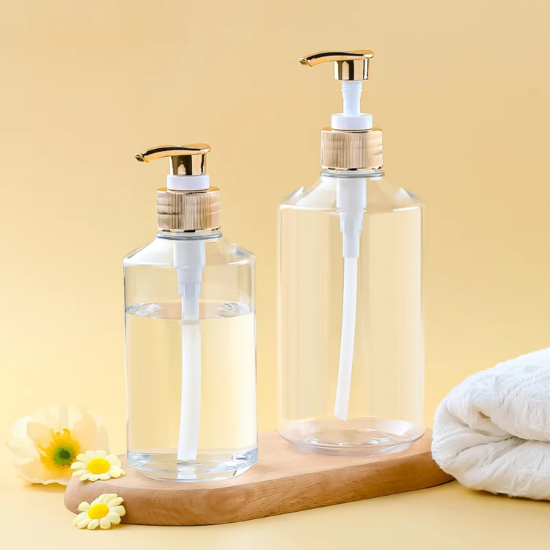200ml Transparent Empty Bottles 500ml Body Plastic Lotion Pump Bottle for Shampoo