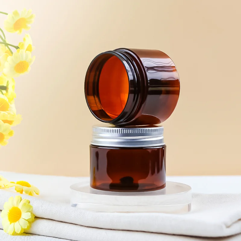 Refill 50g 80g 100g PET Plastic Body Butter Jars Cosmetic Container Eye Cream Jar With Dome Lids