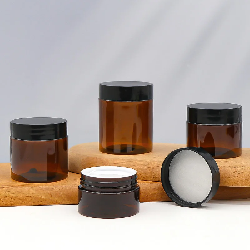 Refill 50g 80g 100g PET Plastic Body Butter Jars Cosmetic Container Eye Cream Jar With Dome Lids