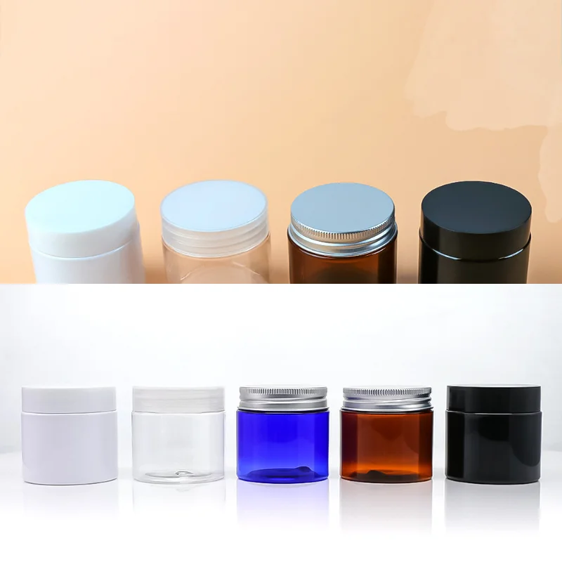 Refill 50g 80g 100g PET Plastic Body Butter Jars Cosmetic Container Eye Cream Jar With Dome Lids