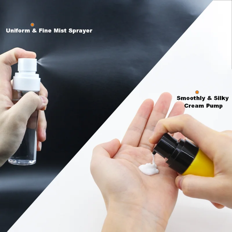 product image 100ml 120ml Empty Plastic Skincare Lotion Pump Bottle Wholesale White Transparent Toner TP-PETJ09