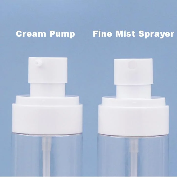 100ml 120ml Empty Plastic Skincare Lotion Pump Bottle Wholesale White Transparent Toner