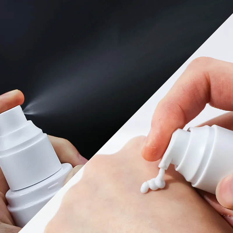High-Mist 24mm Full-Cover Press PET Sprayer 50ML 60ML 80ML for Face Makeup Setting & Custom Craft