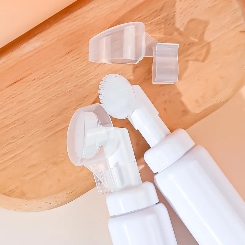 Empty Plastic Foam Pump Bottle 50ml 100ml Clear White Black PET Facial Cleanser Mousse Foam Pump Bottle