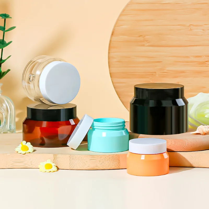 Custom Color 150ML 200ML PET Empty Skin Care Cosmetic Cleansing Balm Body Face Scrub Mud Mask Cream Jar