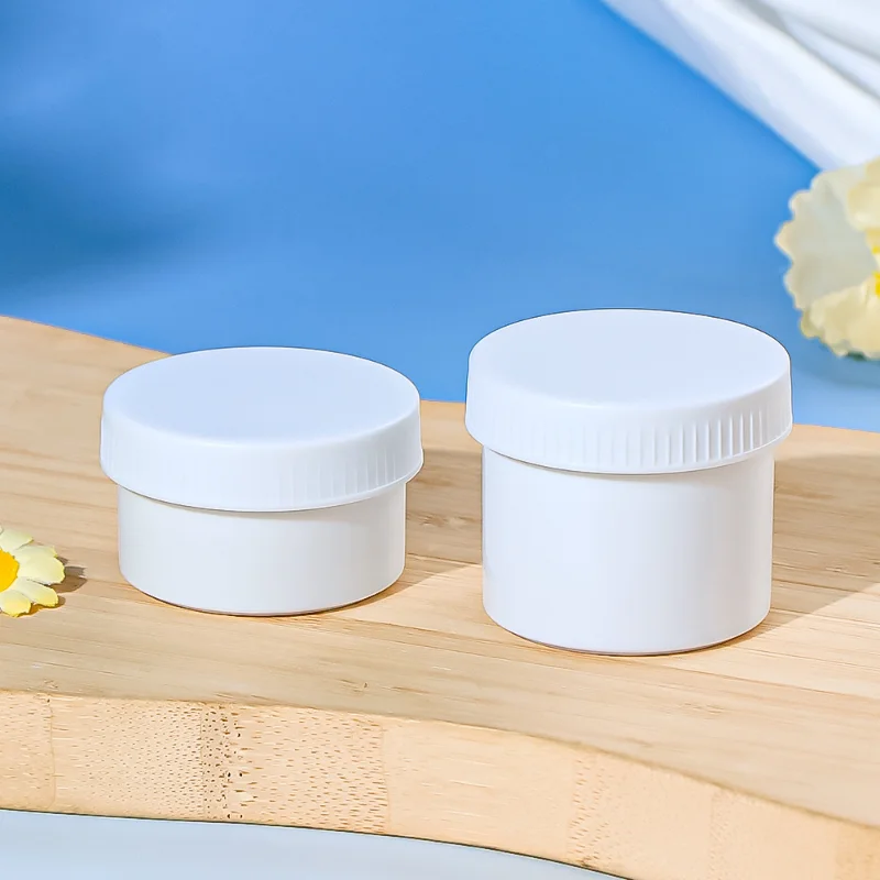 Empty Plastic Cosmetics Round Jars 30ml 50ml Body Eye Cream Skincare Food Grade PP Screw Top Ice Cream Jar