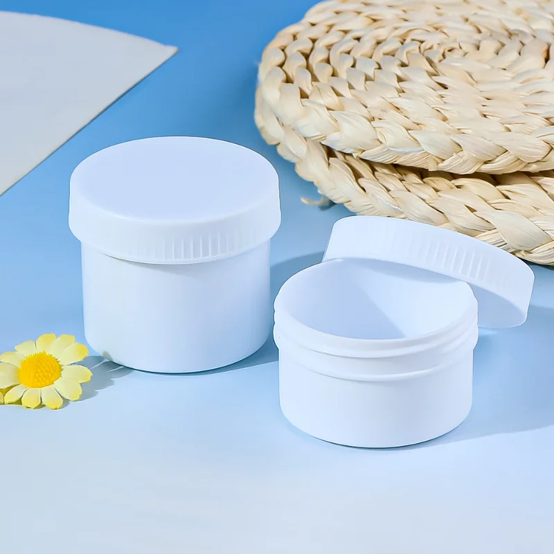 Empty Plastic Cosmetics Round Jars 30ml 50ml Body Eye Cream Skincare Food Grade PP Screw Top Ice Cream Jar