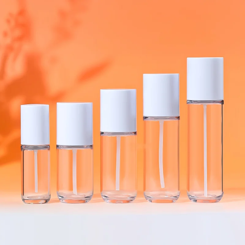 Custom Luxury Small Thick Wall PETG 80ml 100ml 120ml Cosmetic Packaging Plastic Serum Lotion Pump Bottle Travel Size