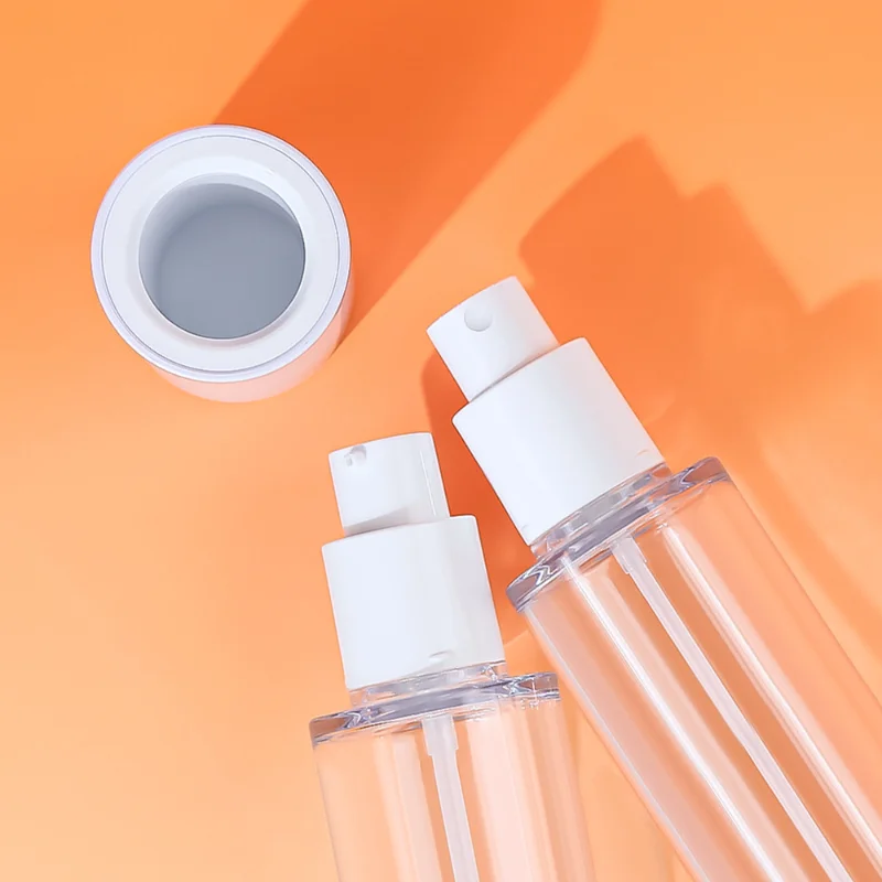 Custom Luxury Small Thick Wall PETG 80ml 100ml 120ml Cosmetic Packaging Plastic Serum Lotion Pump Bottle Travel Size