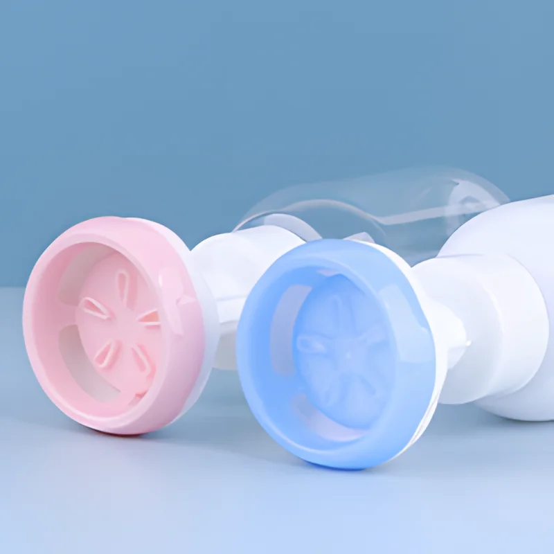In stock 300/500ml Cosmetic Packaging Bottle PET Hand Wash Soap Dispenser Flower Shape Facial Cleanser Foam Instant Availability