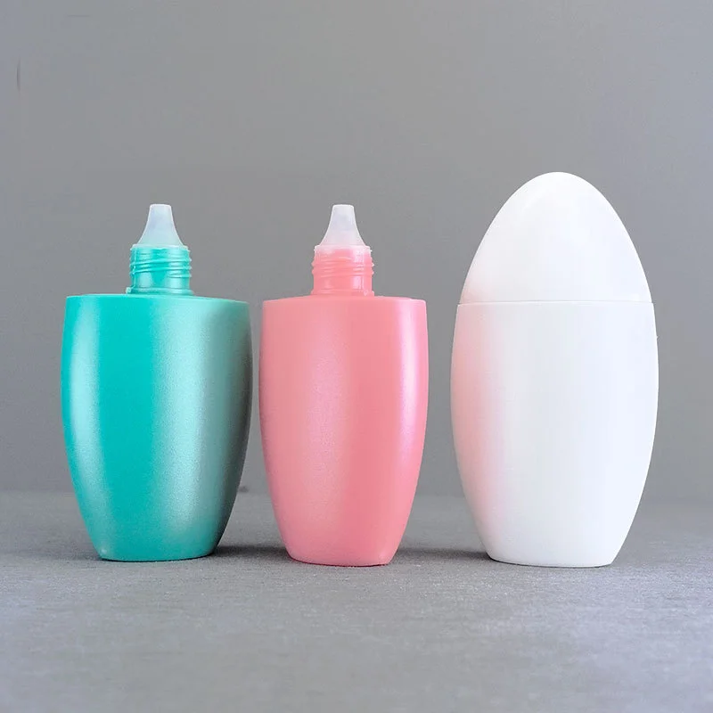 Fancy 40ml/60ml HDPE Plastic Sunscreen Lotion Bottles with Screw Cap Screen Printed Packaging
