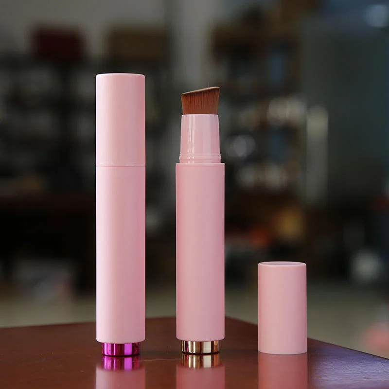 Custom Logo 20ML Flat Brush Refillable Liquid Foundation Pump Cosmetics Applicators Concealer Loose Powder Makeup Brush Container