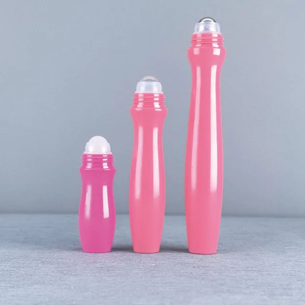5ML 10ML 15ML White PET Plastic Roll-On Bottle with Steel Bead for Skin Care Serum Lotion Eye Cream Packaging Screen Printing